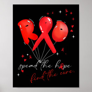 Affiche bulle sang cancer conscience rouge propager l'espo