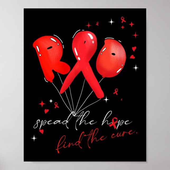 Affiche bulle sang cancer conscience rouge propager l'espo (Devant)