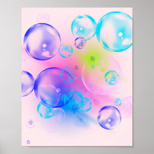 Affiche BULLES - Bulles Colorées Pour Enfants -