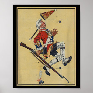 Affiche Bulles de Dodges du soldat britannique Redcoat - A