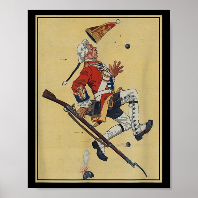 Affiche Bulles de Dodges du soldat britannique Redcoat - A (Devant)