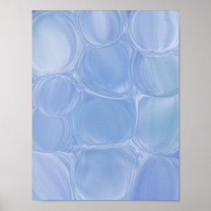 Affiche Bulles de marbre bleu