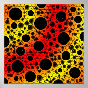 Affiche Bulles d'espace tachetées - Arc-en-ciel OYR