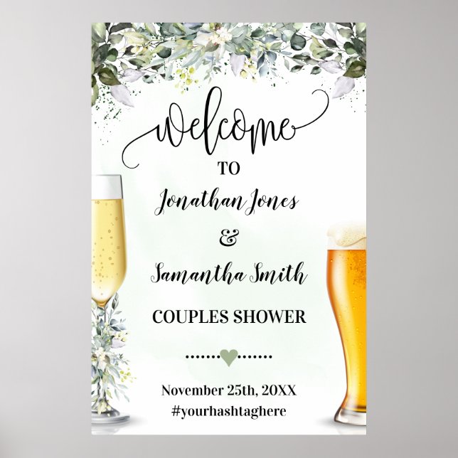 Affiche Bulles et brasseries Bienvenue Couples Panneau de  (Devant)