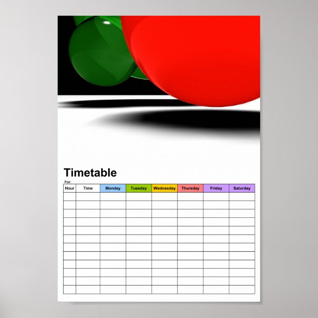 Affiche Bulles / Horaire (Devant)