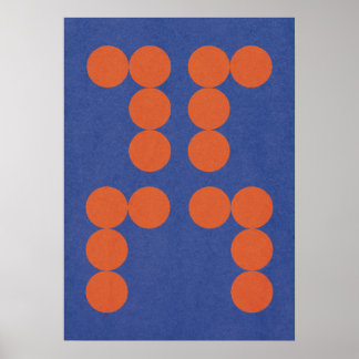 Affiche Bulles orange