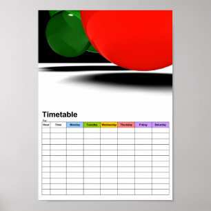 Affiche Bulles / Timetable