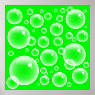 Affiche Bulles vertes
