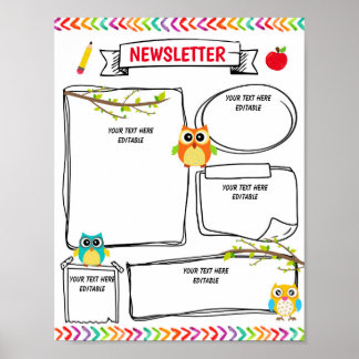 Affiche Bulletin de classe Modèle modifiable