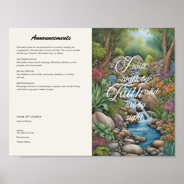 Affiche Bulletin de l'église (Devant)