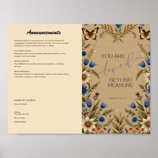 Affiche Bulletin de l'église (Devant)