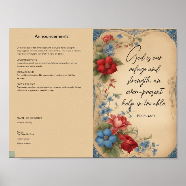 Affiche Bulletin Eglise (Devant)