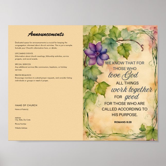 Affiche Bulletin Eglise (Devant)