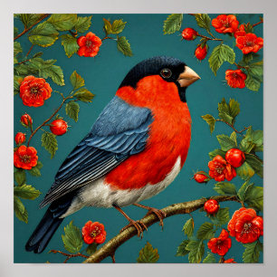 Affiche Bullfinch sur un arbre