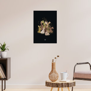 Affiche BULRUSH RABBITS par Alexandra Dikaia