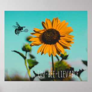 Affiche Bumble Bee Joueur de tennis avec raquette sur tour