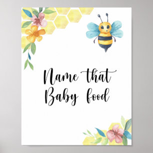 Affiche Bumble bee - nom que bébé nourriture