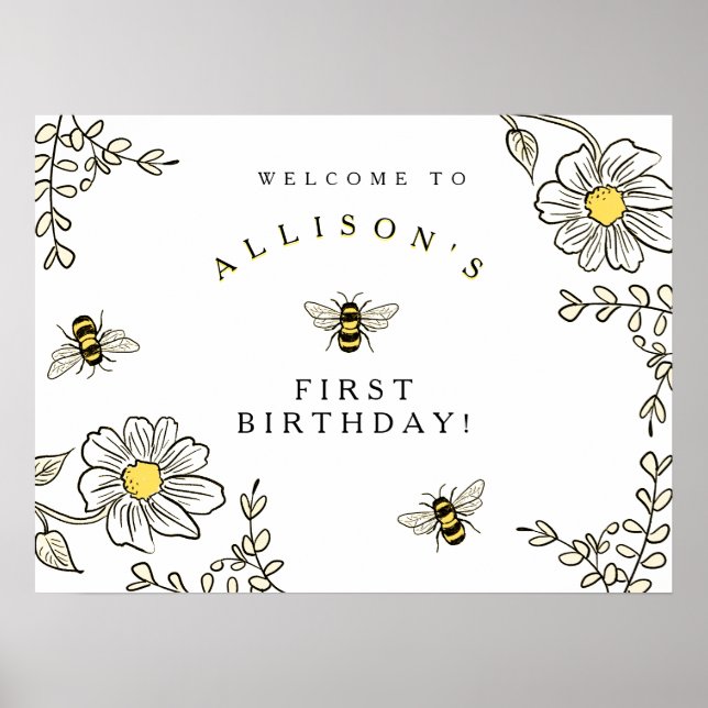 Affiche Bumble Bee Welcome for Bumble Bee Birthday (Devant)