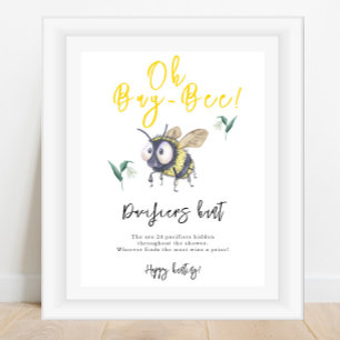 Affiche Bumblebee - Jeu de chasse aux sucettes pour une ba
