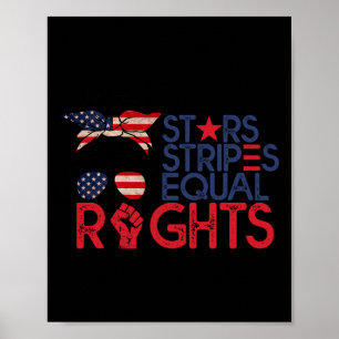 Affiche Bun American Flag Pro Choice Star Stripes Equal Ri