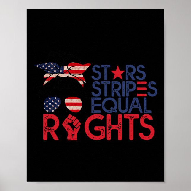 Affiche Bun American Flag Pro Choice Star Stripes Equal Ri (Devant)