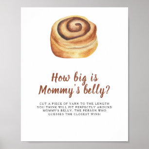 Affiche Bun baby shower Quelle taille est le jeu du ventre