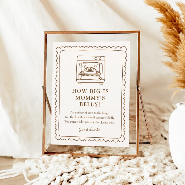 Affiche Bun in the Oven Baby Shower Belly Sign (Créateur téléchargé)