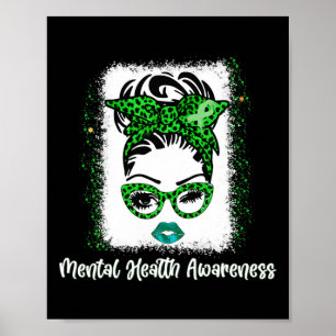 Affiche Bun Mental Health Awareness Ribbon Mois Mai 2022