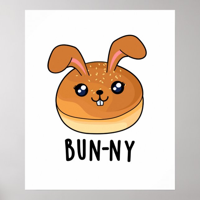 Affiche Bun-ny Funny Lapin Lapin Bun Pun (Devant)