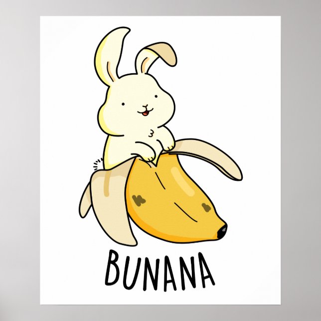Affiche Bunana Drôle Lapin Dans Un Pun De Banane (Devant)