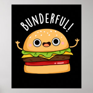 Affiche Bunderny Burger Bun Pun Pun Dark BG