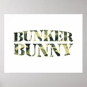 AFFICHE BUNKER BUNNY CAMO / CAMOUFLAGE