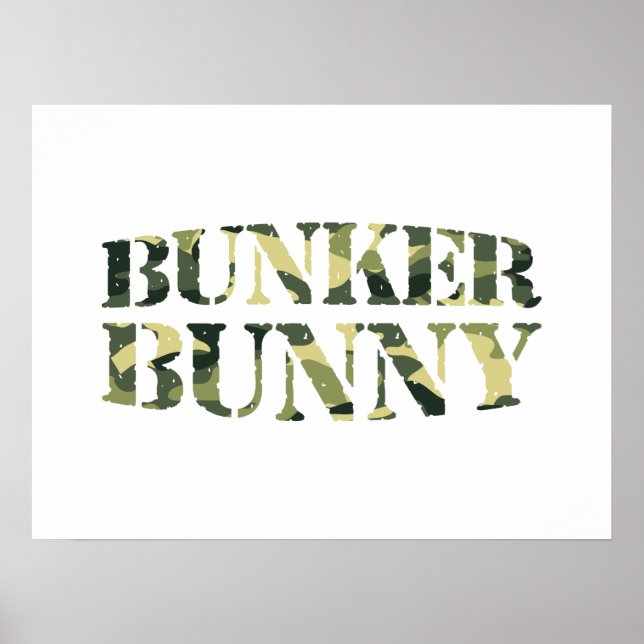 AFFICHE BUNKER BUNNY CAMO / CAMOUFLAGE (Devant)