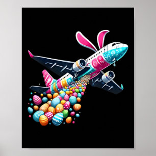 Affiche Bunny Avion Easter Egg Mens Enfants Garçons Pâques