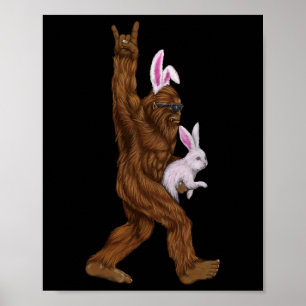 Affiche Bunny Bigfoot Pâques Dans Un Byskis Amusant Dimanc