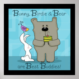 Affiche Bunny, Birdie et Ours - Best Buddies