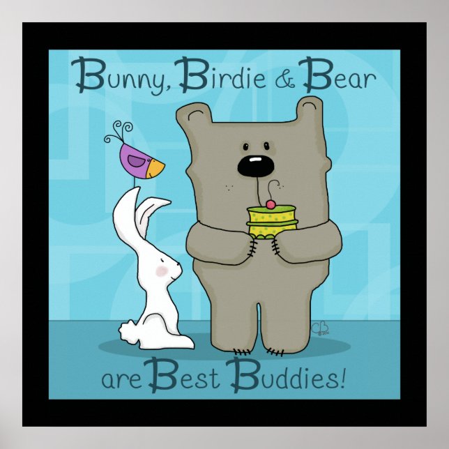 Affiche Bunny, Birdie et Ours - Best Buddies (Devant)