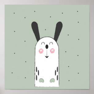 Affiche Bunny Cute Cartoon Kids Baby
