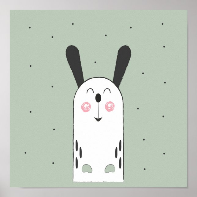 Affiche Bunny Cute Cartoon Kids Baby (Devant)
