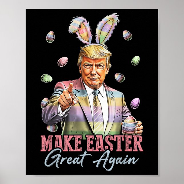 Affiche Bunny Funny Trump Rendre Pâques grand Rabbit H (Devant)