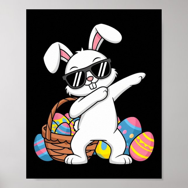 Affiche Bunny Garçons de Pâques Filles Enfants Jeune Lapin (Devant)