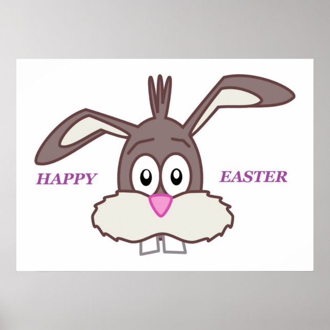 AFFICHE BUNNY "HAPPY EASTER" (Devant)