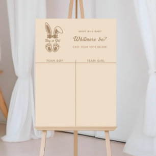 Affiche Bunny Light Beige Genre Révéler Garçon ou Girl Gra
