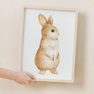 Affiche Bunny Nature Forêt Bois Coiffure