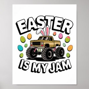 Affiche Bunny Pâques C'Est Mon Camion Jam Oeufs Pâques Enf