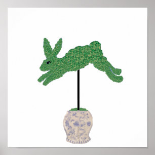 Affiche Bunny Rabbit Topiary Ginger Jar imprimer l'affiche