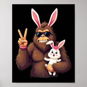 Affiche Bunny Sasquatch Bigfoot Sungles Pâques 1