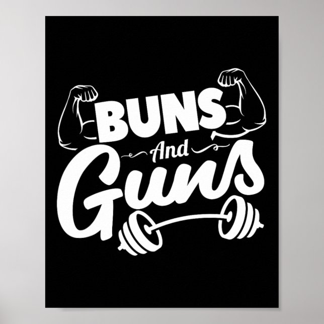Affiche Buns Et Armes De Fitness Drôle (Devant)