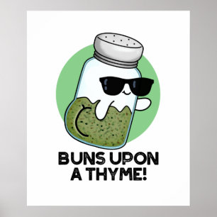 Affiche Buns Sur Un Pun D'Herbe Drôle De Thyme
