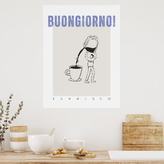 Affiche Buongiorno espresso